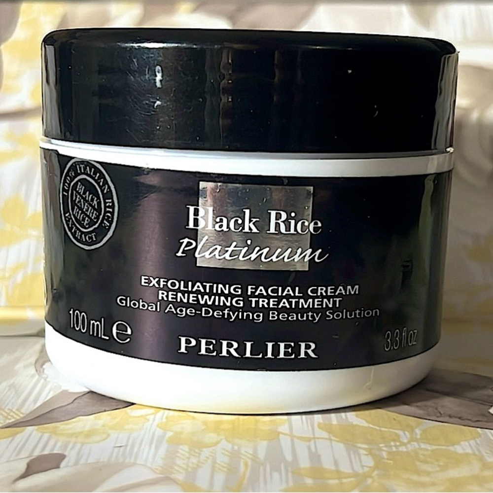 Perlier Black Rice Platinum Exfoliating Facial Cream 3.3fl oz/100ml NEW/SEALED